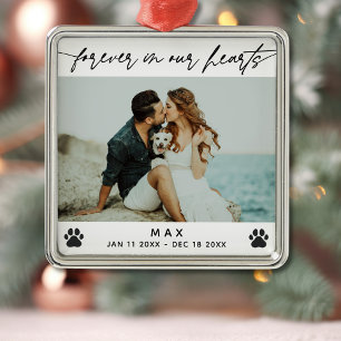 Ornamento De Metal Para Sempre Em Nossos Corações Pet Lover Tributa F