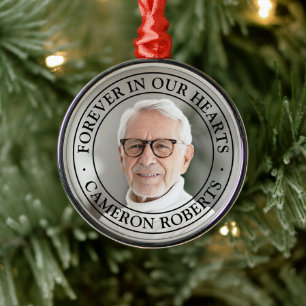 Ornamento De Metal Para sempre, no nosso coração, o memorial do cheio