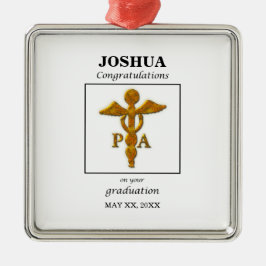 Ornamento De Metal Parabéns de Graduação Assistente Médico