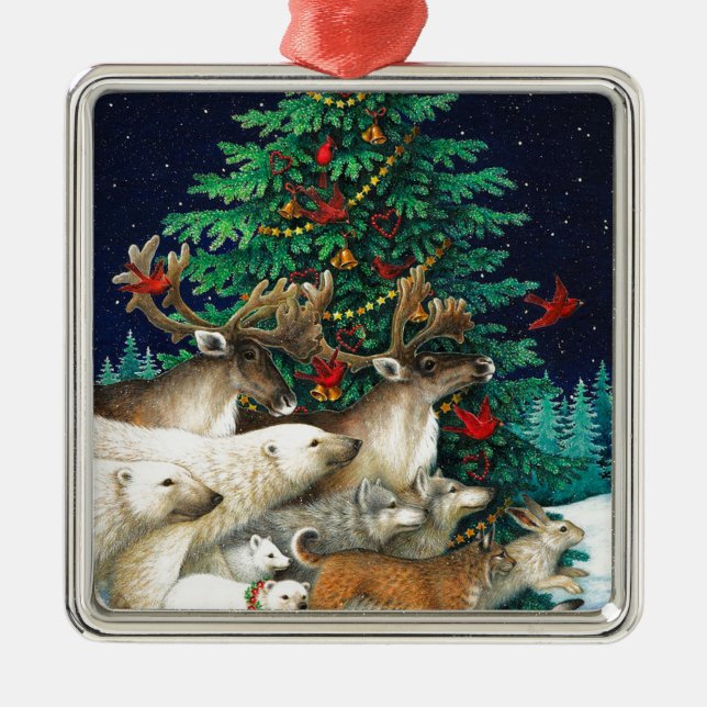 Ornamento De Metal Parada de Natal (Frente)