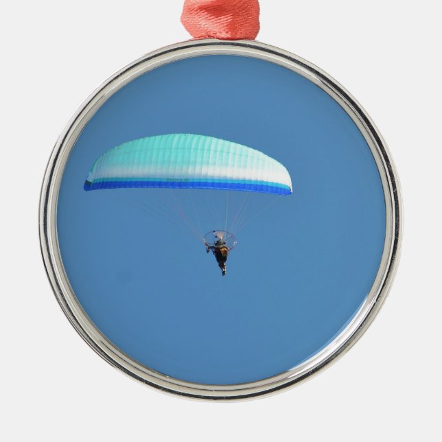 Ornamento De Metal Paraglider motorizado (Frente)
