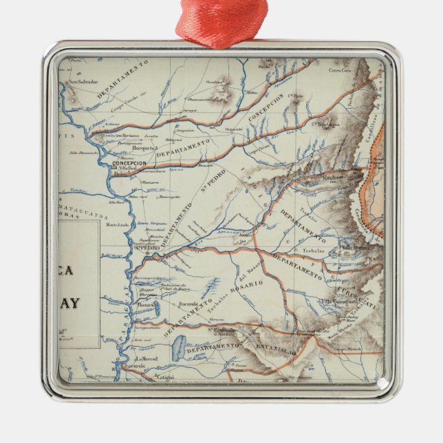 Ornamento De Metal Paraguai (Frente)