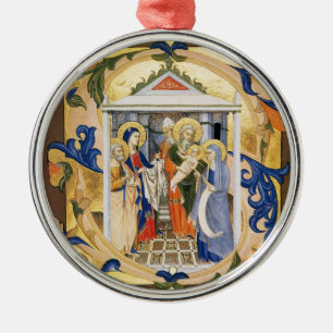 ORNAMENTO DE METAL PARCHE DE NATIVIDADE ANTIQUANTO