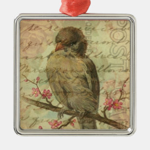 Ornamento De Metal Pardal do vintage