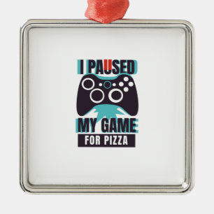 Ornamento De Metal Parei meu jogo para pizza