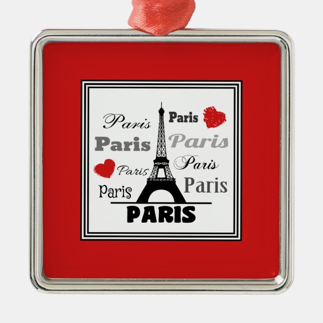 Ornamento De Metal Paris (Frente)