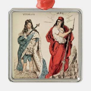 Ornamento De Metal Paris e Versalhes que brilham em se, 1871