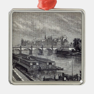 Ornamento De Metal Paris moderna: O Pont Neuf, 1845