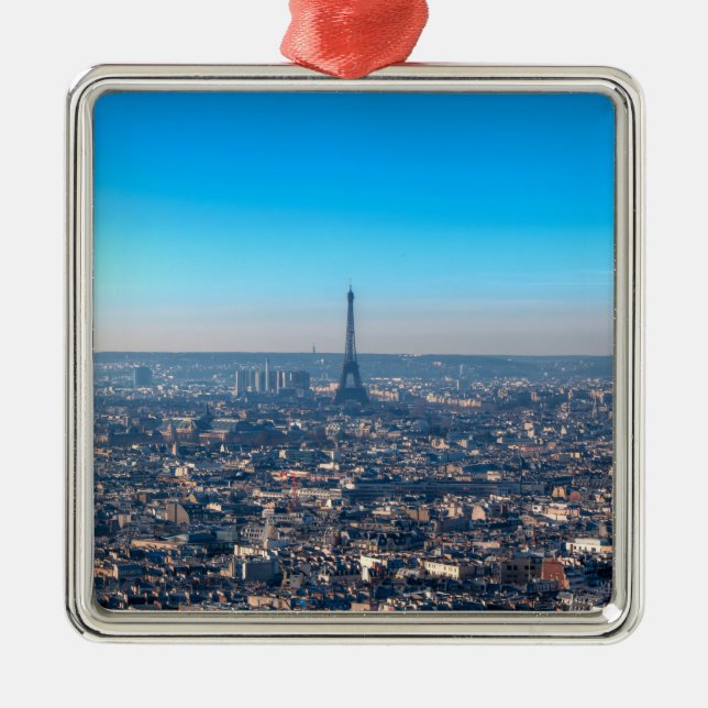 Ornamento De Metal Paris Skyline (Frente)