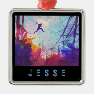 Ornamento De Metal Parkour Urban Free Running Sport Personalised Name