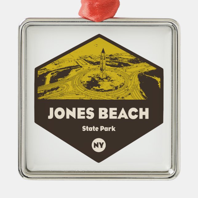 Ornamento De Metal Parque Estadual Jones Beach Nova York (Frente)