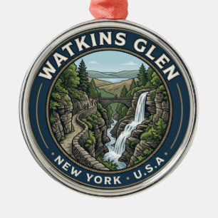 Ornamento De Metal Parque Estadual Watkins Glen EUA