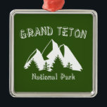 Ornamento De Metal Parque Nacional Grand Teton<br><div class="desc">É a cadeia de montanhas mais icônica da América. O Grande Teton e os picos circundantes são quase perfeitos. Mostre seu amor pelos Tetons!</div>