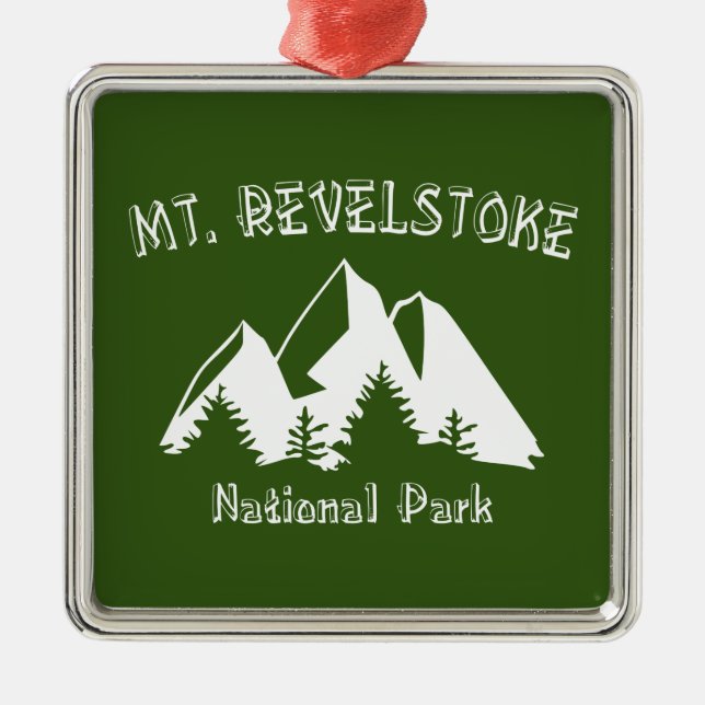Ornamento De Metal Parque Nacional Monte Revelstoke (Frente)