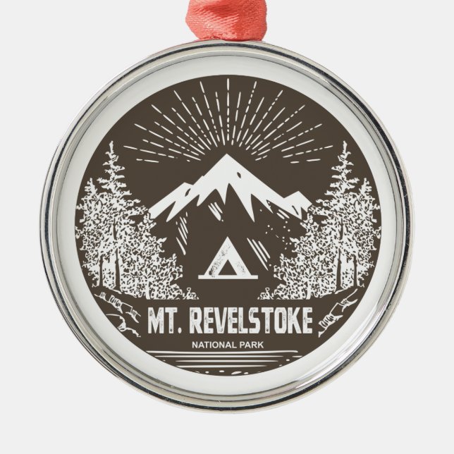 Ornamento De Metal Parque Nacional Mount Revelstoke (Frente)