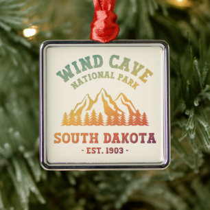 Ornamento De Metal Parque Nacional Wind Cave South Dakota