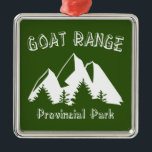 Ornamento De Metal Parque Provincial de Goat Range<br><div class="desc">O Parque Provincial de Goat Range é um parque provincial na Colúmbia Britânica, no Canadá, cerca de 50 milhas (80 km) a norte de Kaslo, na margem oeste do lago de Kootenay, na região de Kootenays, e contém florestas antigas, extensos prados alpinos e lagos, bem como numerosos rios e rios....</div>