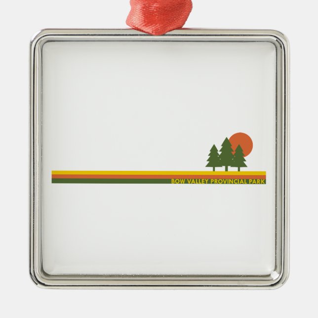 Ornamento De Metal Parque Provincial do Vale do arco Pine Trees Sun (Frente)