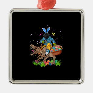 Ornamento De Metal Páscoa do Bunny Newfound Dog Andando Dinossauro