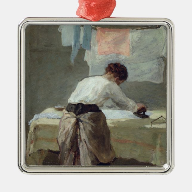 Ornamento De Metal Passar da mulher (Frente)