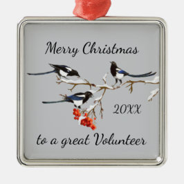 Ornamento De Metal Pássaro das Mágrimas Voluntárias de Natal Personal