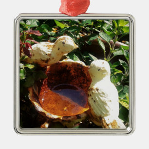 Ornamento De Metal Pássaros de ferro fundido no jardim