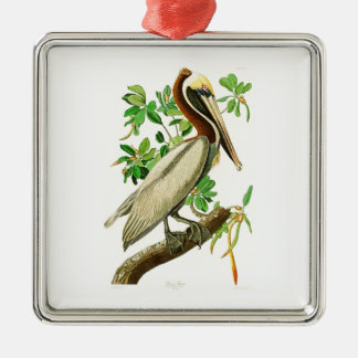 Ornamento De Metal Pássaros de John James Audubon do pelicano de