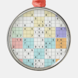 Ornamento De Metal pastel sudoku