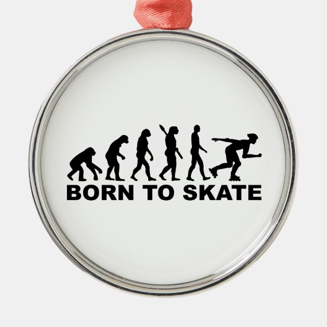 Ornamento De Metal Patinagem Inline da evolução (Frente)