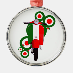 Ornamento De Metal Patinete retro do italiano da arte da modificaçã