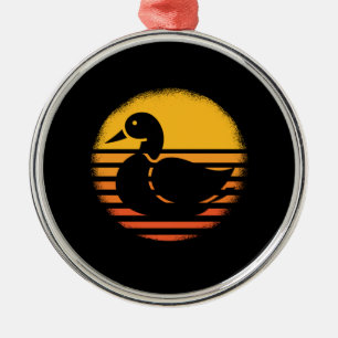 Ornamento De Metal Pato Animal Retro