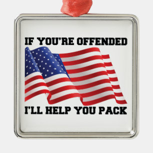 Ornamento De Metal Patriota Americano