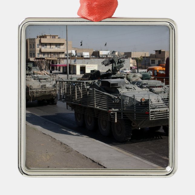 Ornamento De Metal patrulhamento de soldados (Frente)