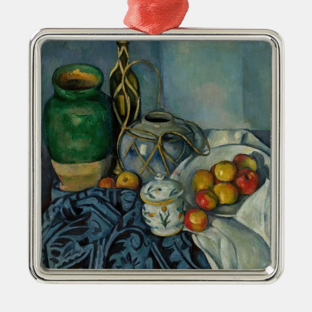 Ornamento De Metal Paul Cezanne - A Vida Estática com Maçãs (Frente)