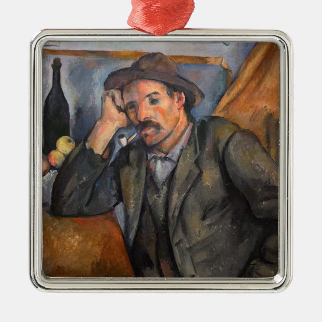 Ornamento De Metal Paul Cezanne - Fumante (Frente)