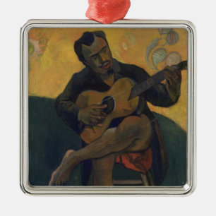 Ornamento De Metal Paul Gauguin o guitarrista