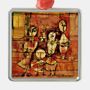 Ornamento De Metal Paul Klee art: Crianças e Cães