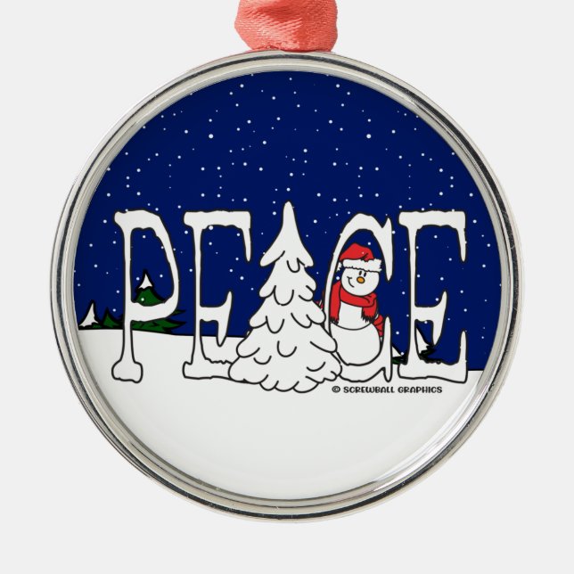 Ornamento De Metal Paz (Frente)