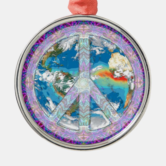 Ornamento De Metal Paz - coexista (Frente)