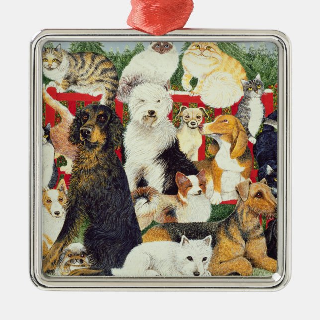 Ornamento De Metal Paz do Natal (Frente)