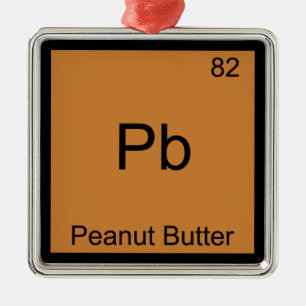 Ornamento De Metal Pb - Símbolo da Tabela Periódica Química de Mantei