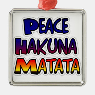 Ornamento De Metal Peace Hakuna Matata Gifts Products