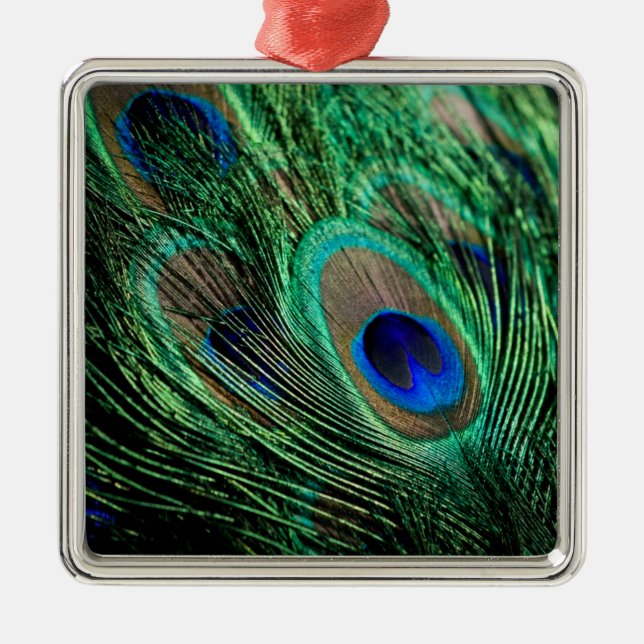 Ornamento De Metal Peacock Feather Lucky (Frente)