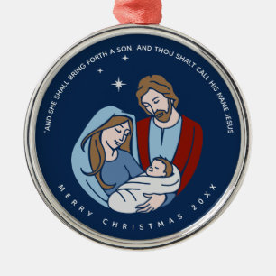 Ornamento De Metal Pecado Jesus Natividade Natal