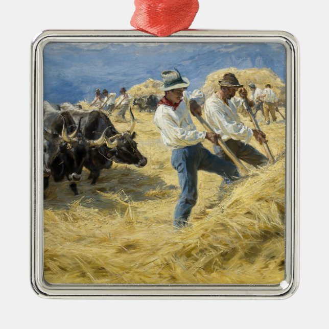 Ornamento De Metal Peder Severin Kroyer - Threshing in the Abruzzi (Frente)
