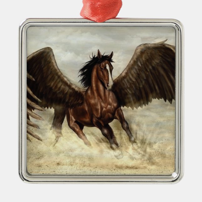 Ornamento De Metal Pegasus na asa (Frente)