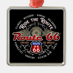 ORNAMENTO DE METAL PEGUE O MOTOCICLO DE VIAGEM DE 66 BIKER ROAD NOS E