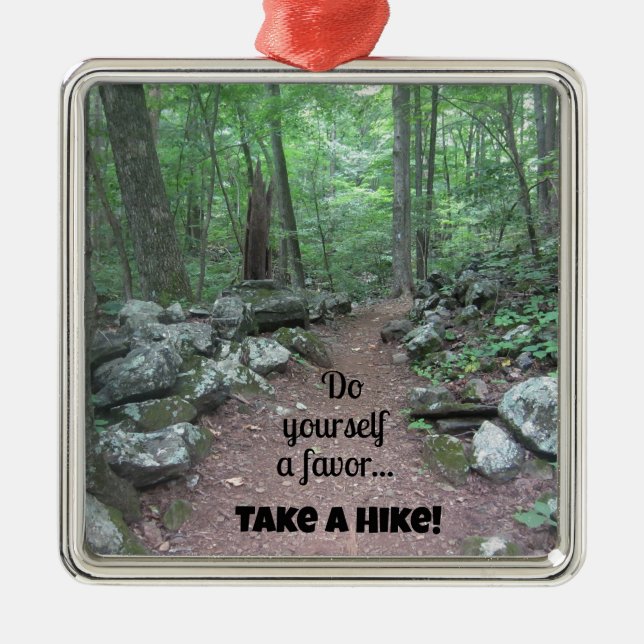Ornamento De Metal Pegue um Hike! (Frente)
