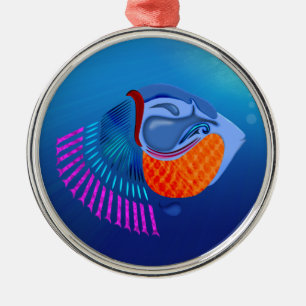 Ornamento De Metal Peixe