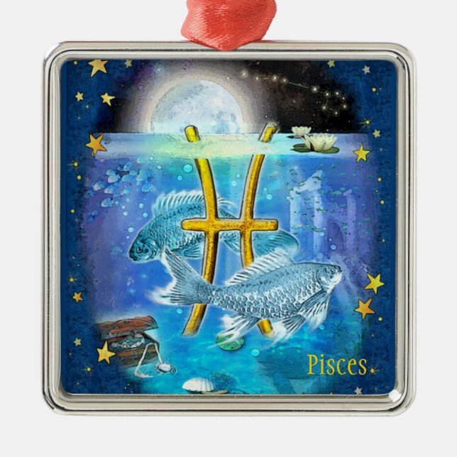 Ornamento De Metal Peixes (Frente)